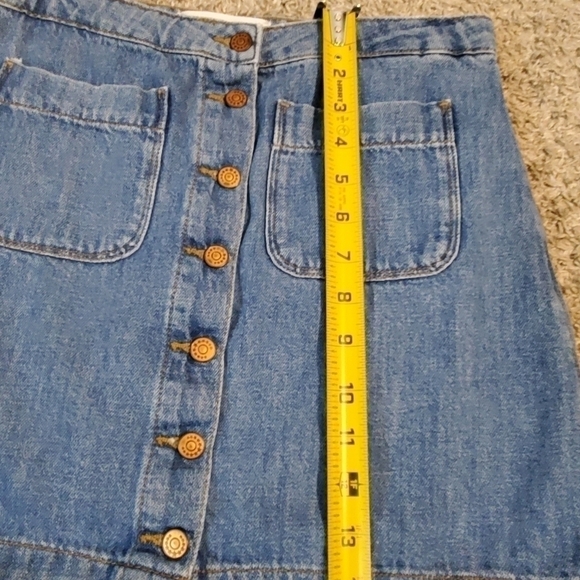 ZARA Button Front Denium Skirt - Picture 3 of 8